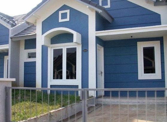 Model Rumah Minimalis Sederhana Warna Biru pic