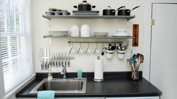 desain dapur kecil tanpa kitchen set contoh