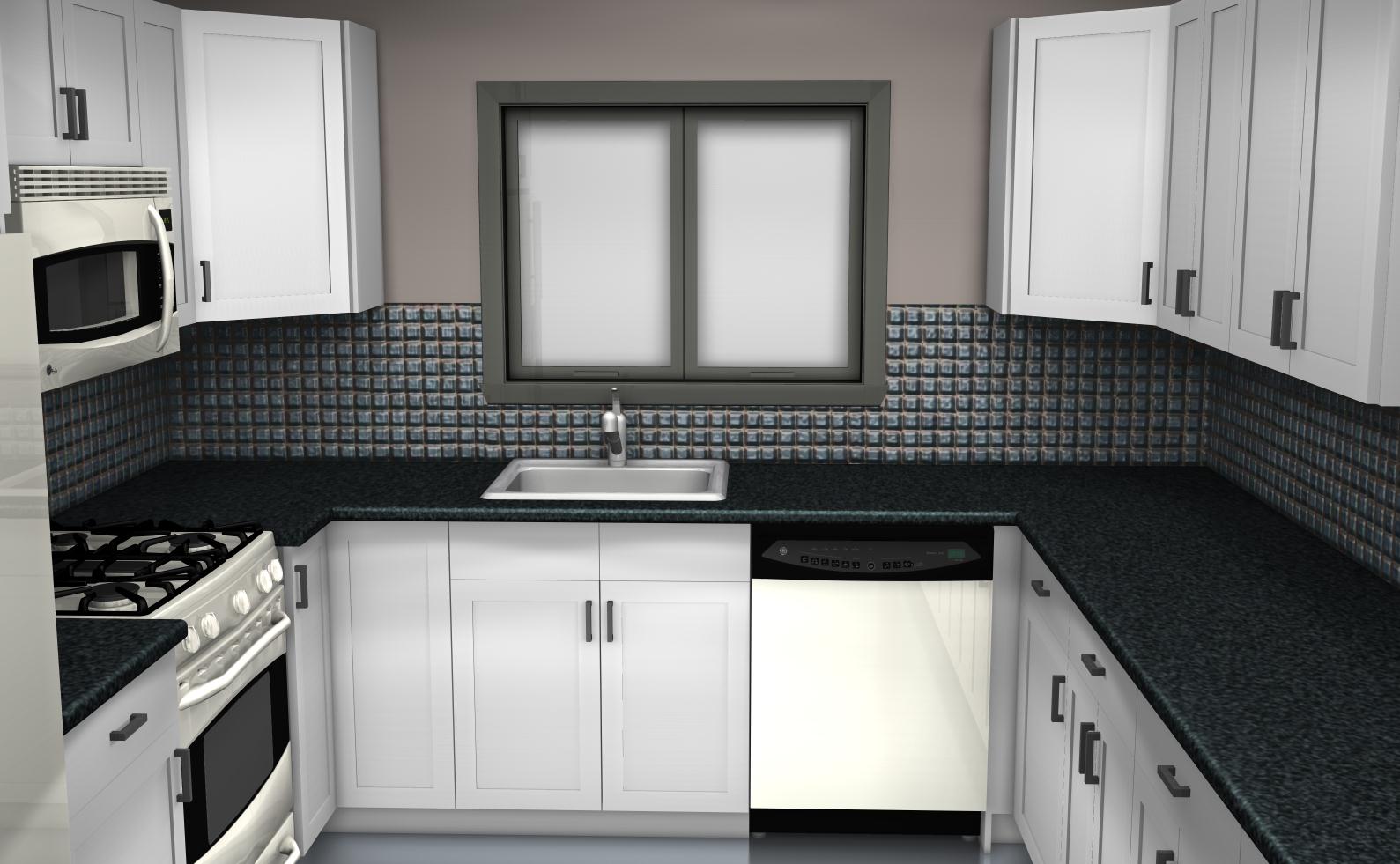 kitchen set minimalis hitam putih contoh